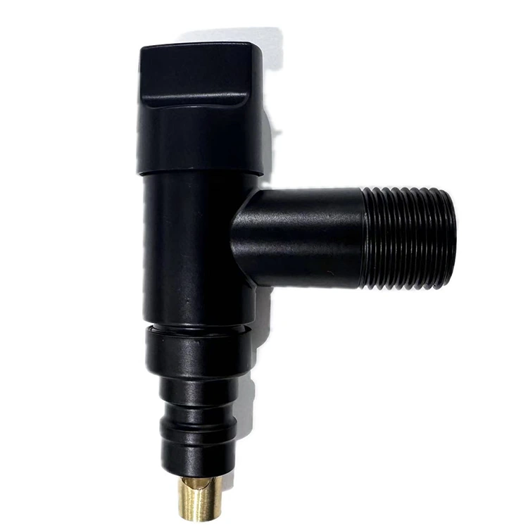 Black Square Knob Stop Valve kanggo mesin ngumbah