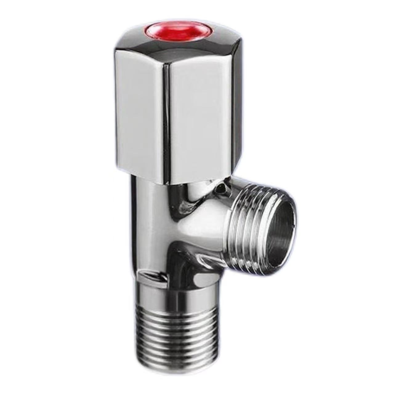 Katup Sudut Chrome padhang, Katup Inlet Banyu Panas Lan Dingin sing Mbedakake Abang Lan Biru