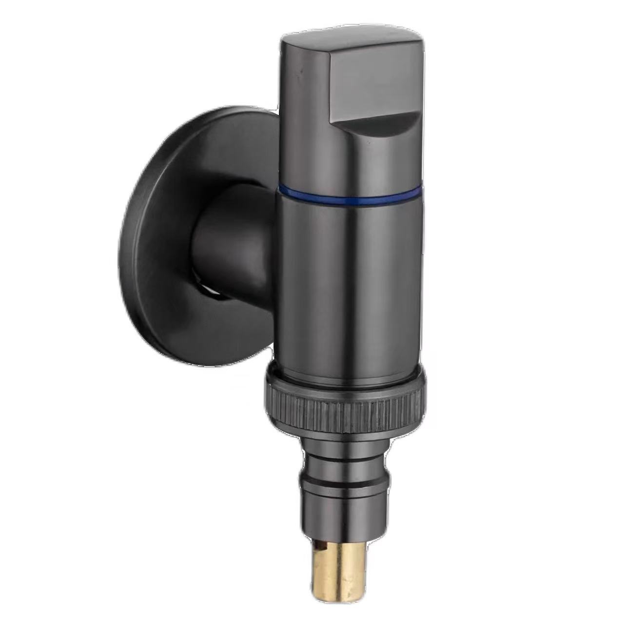 Padhang Chrome Gun Gray Washing Machine Water Stop Valve