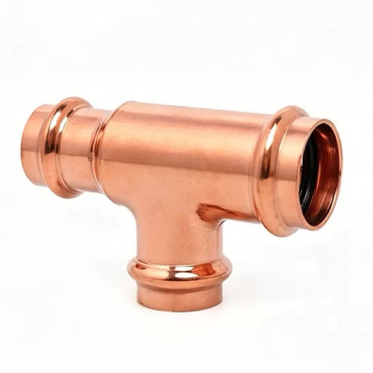 Double-Clamp Reducing Tee kanthi diameter cabang sing luwih gedhe