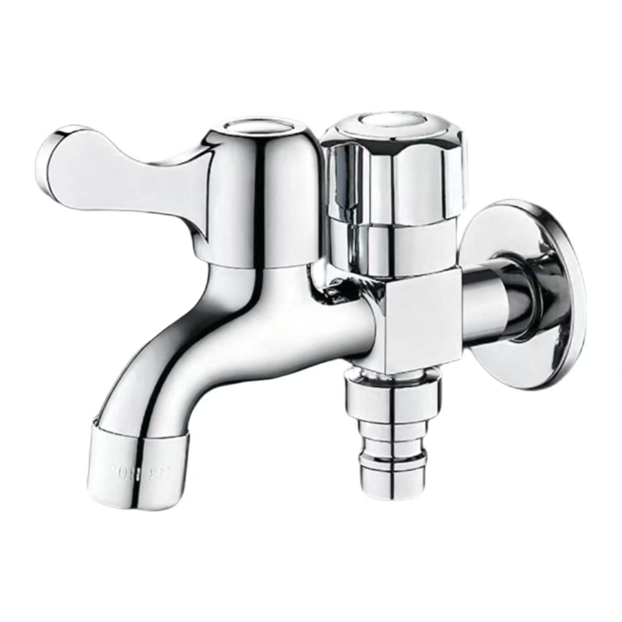Kran Mesin Cuci Dual-Control Dual-Outlet