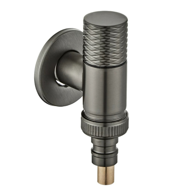 Gun Grey Knurled Nangani Water Stop Angle Valve