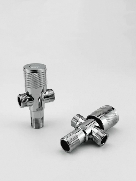 Knob-Tipe Dual-Outlet Katup Distribusi Banyu Tiga-Way