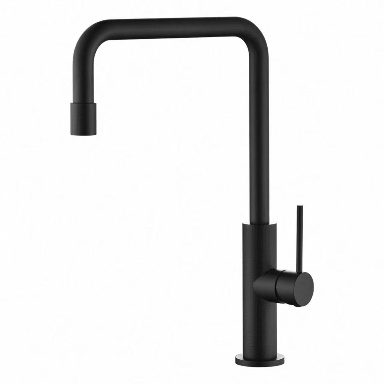 Minimalis L-Shaped Tube Knurled Pawon Kran Panas Lan Dingin Minimalis L-Shaped Tube Knurled Pawon Kran Panas Lan Dingin