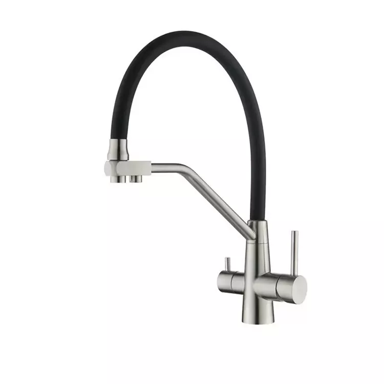 Selang Pull-Out Silikon 3-In-1 Kran Banyu Panas Lan Dingin