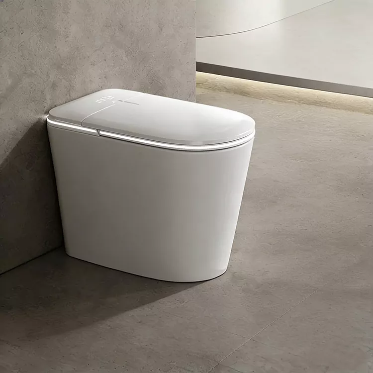 Toilet Smart Kanthi Tutup Radar Flip Tanpa Watesan Tekanan Banyu