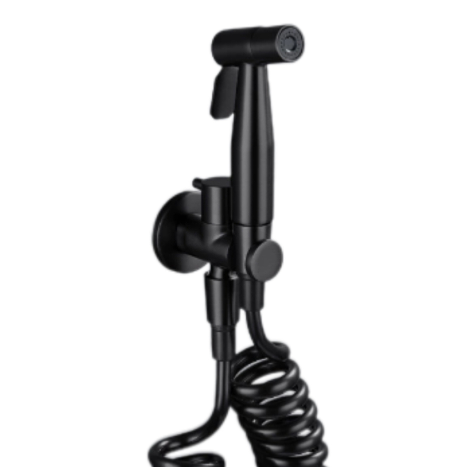 Wall-dipasang Black Pressurized Toilet Spray Gun