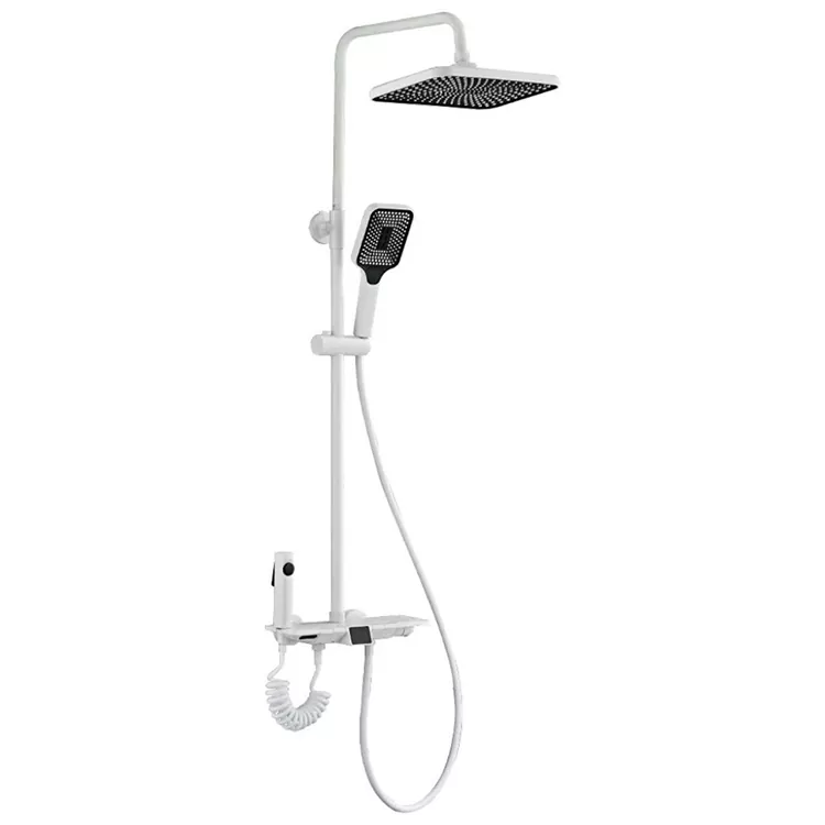 White Thermostatic Digital Display Shower Set Kanthi Spray Gun
